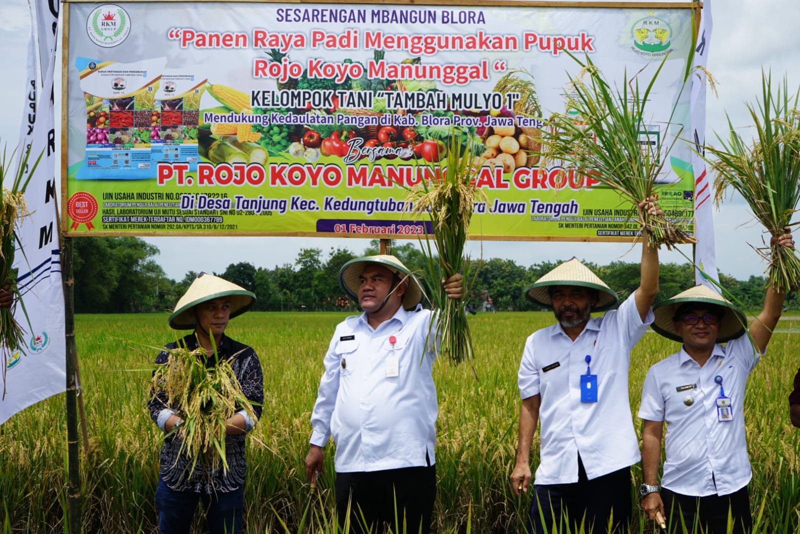 Pupuk Organik Rojo Koyo Manunggal Panen Bersama Bupati