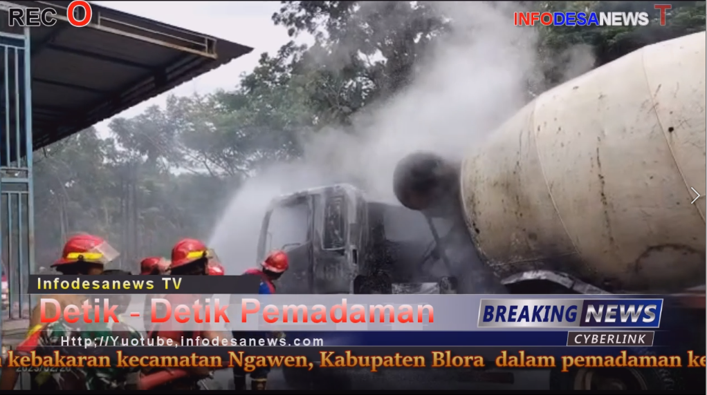 Video Menegangkan Detik – Detik Pemadaman Truk Molen Pengangkut Semen Curah