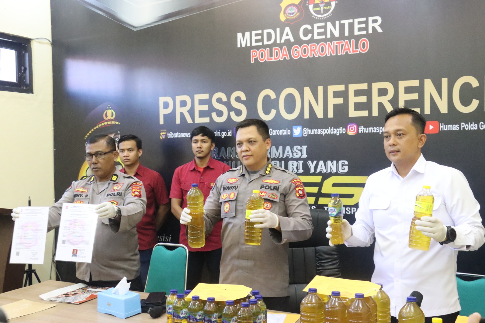 Polda Gorontalo Gelar Kasus Dugaan Penyalahgunaan Minyak Goreng “Minyak Kita”