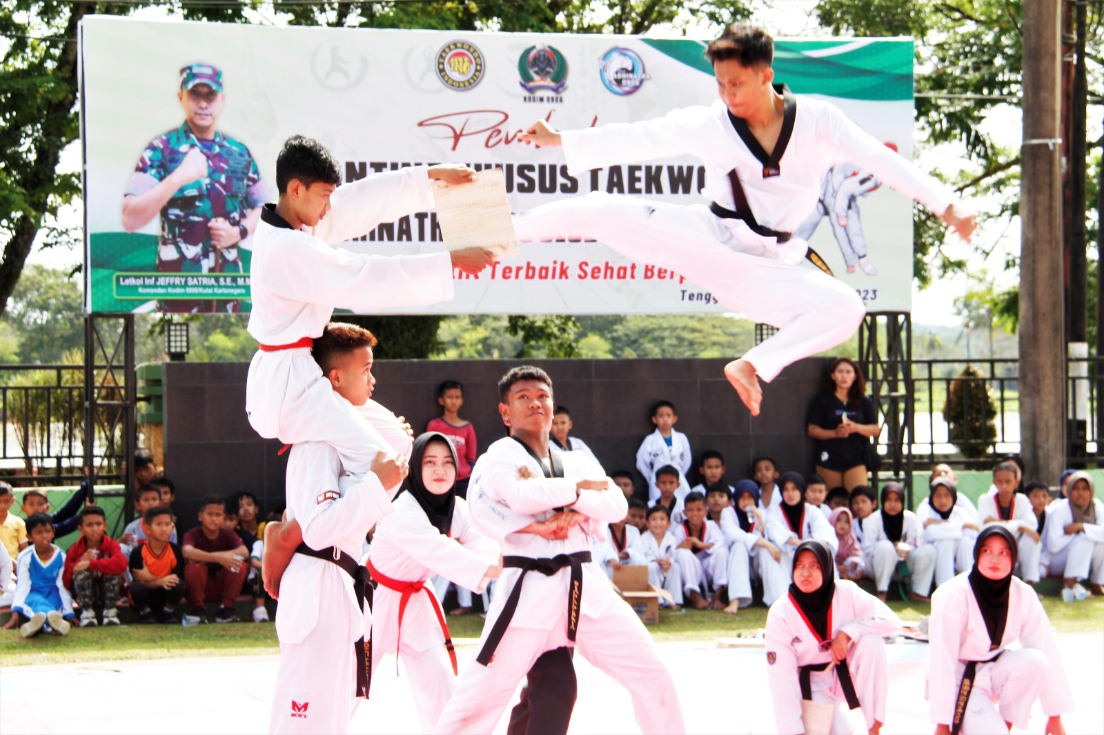 Cetak Atlet Berprestasi, Dandim Kutai Kartanegara, Letkol Jeffry Buka Ranting Taekwondo Adhinatha 0906 Club