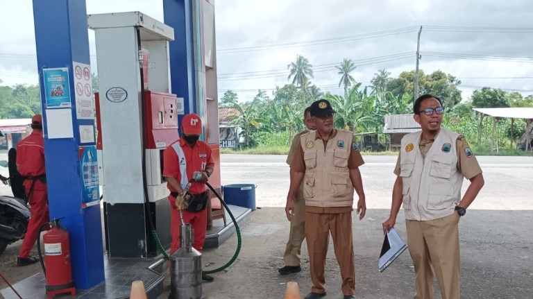 Jelang Arus Mudik Lebaran Disperindag Lamsel Pantau Sejumlah SPBU