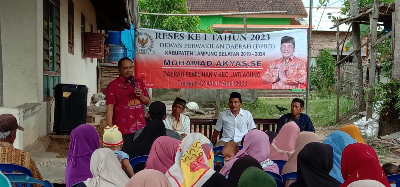 M Akyas Siap Perjuangkan Pembangunan peningkatan Jalan Ruas TVRI-Sp. Banjar Agung