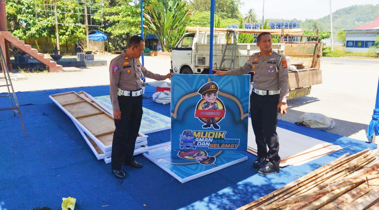 Polres Pringsewu Mulai Dirikan Pos Pengamanan Arus Mudik dan Balik Lebaran 2023