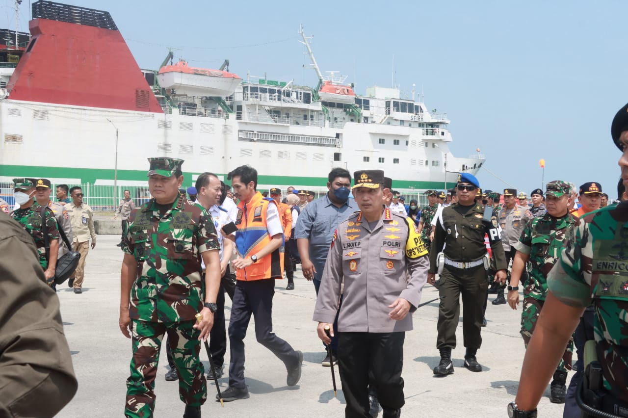 H-2 Lebaran Idul Fitri 1444 H, Kapolri Cek Pelabuhan Bakauheni