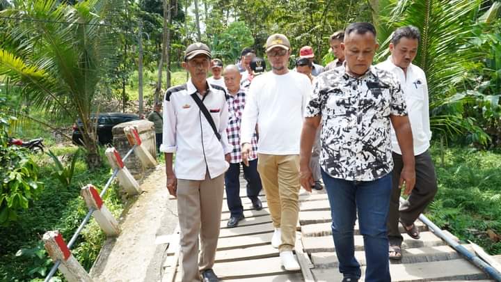 Nanang Cek Langsung Kondisi Jembatan di Desa Baru Ranji