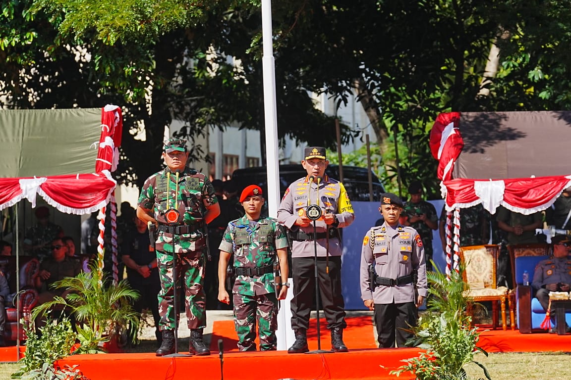 Apel Gelar Pasukan, Kapolri dan Panglima Tegaskan TNI-Polri Bersinergi dan Solid