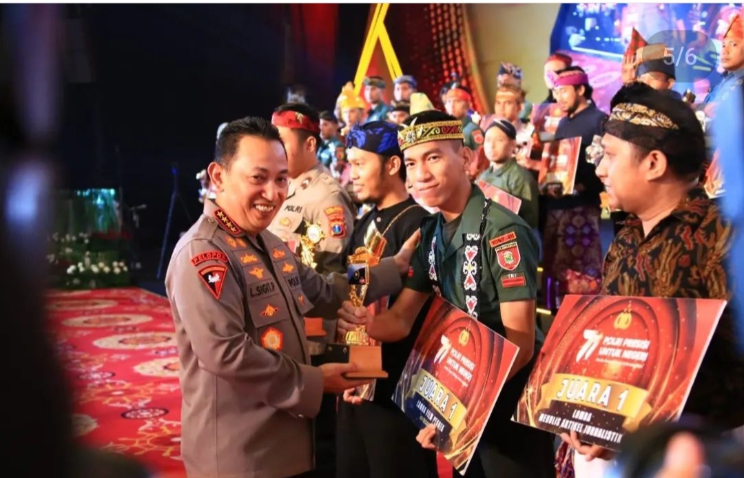Pratu Abdurrahman Berhasil Raih Juara 1 Lomba konten kreatif Film Pendek Hut Ke-77 Bhayangkara Polri