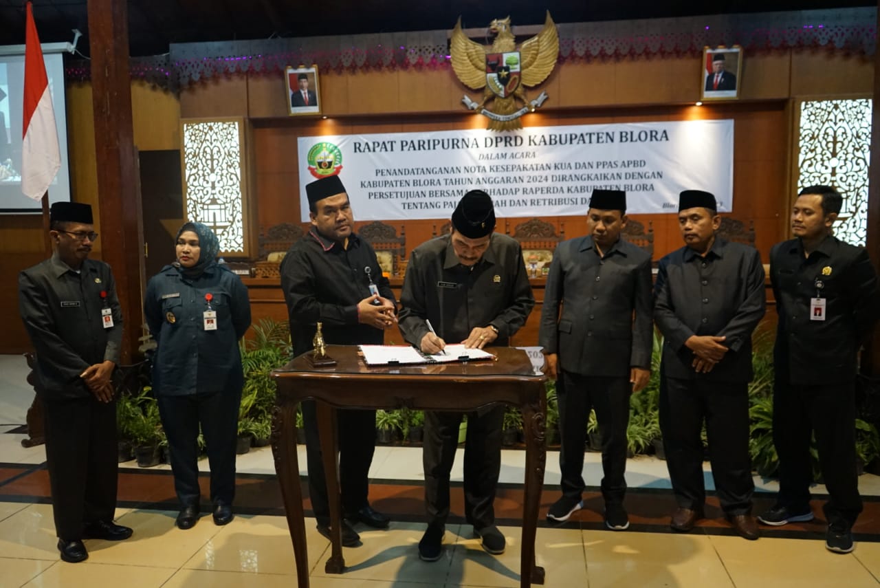 Nota Kesepakatan KUA-PPAS APBD 2024 Kabupaten Blora Ditandatangani