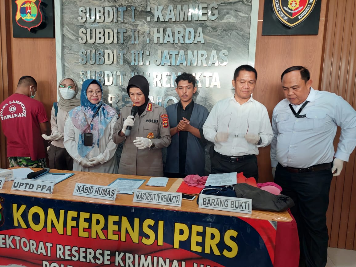 Ditreskrimum Polda Lampung Berhasil Ungkap Kasus Oknum Anggota GMBI Perkosa ABK