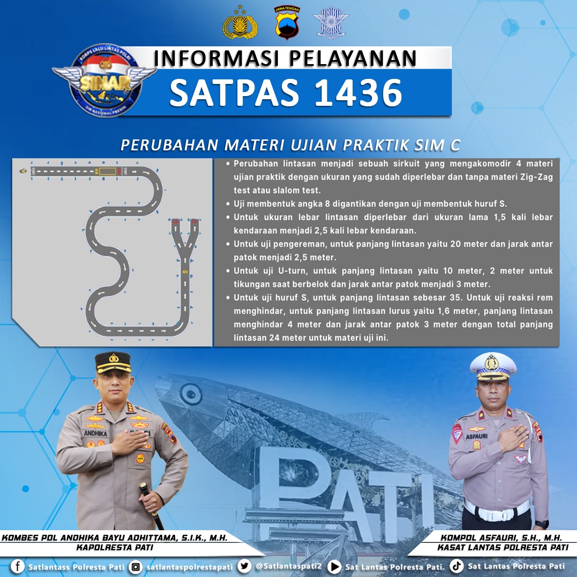 Gerak Cepat !!! Kapolresta Pati dan Kasatlantas Buka Baru Rute Praktik SIM