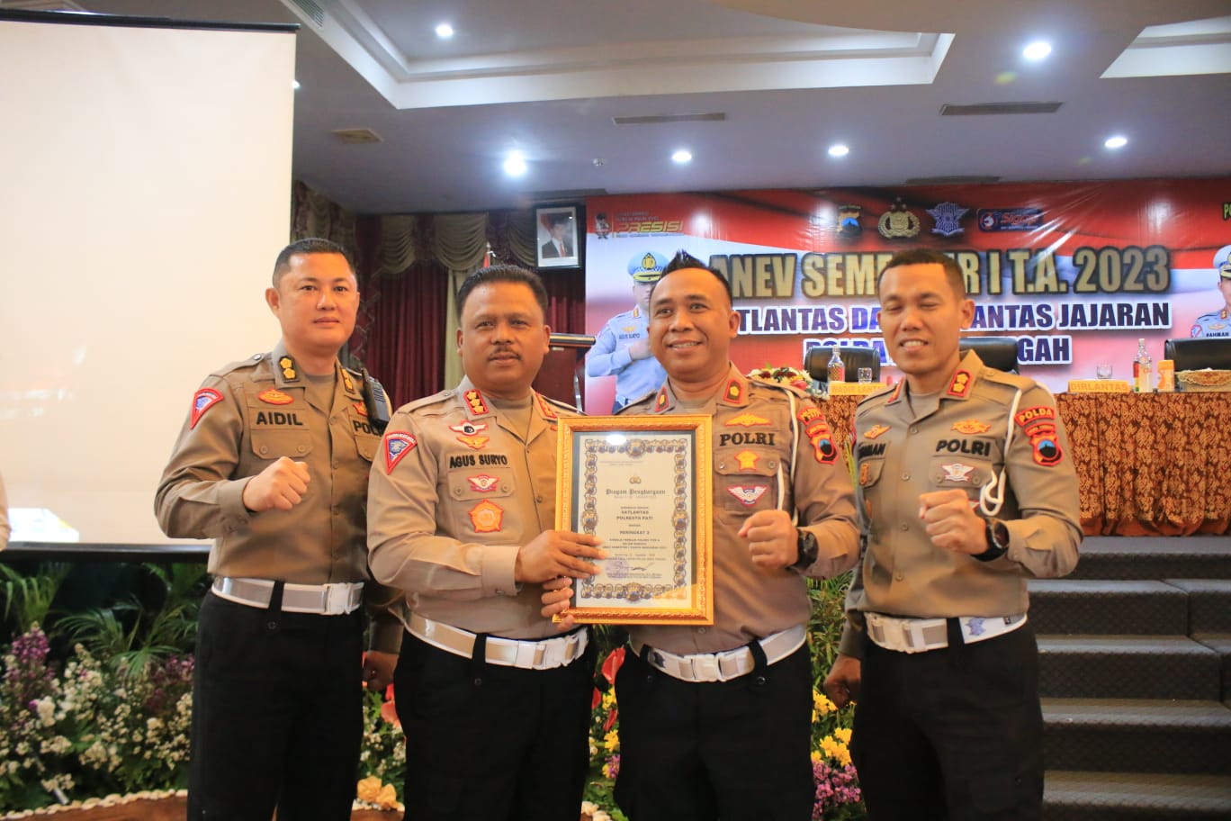 Satlantas Polresta Pati Terbaik, Dirlantas Polda Jateng Apresiasi