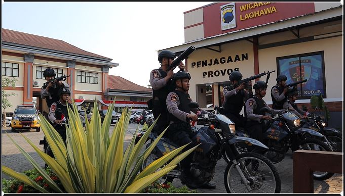 Antisipasi Aksi Terorisme, Polres Kudus Turunkan Personil