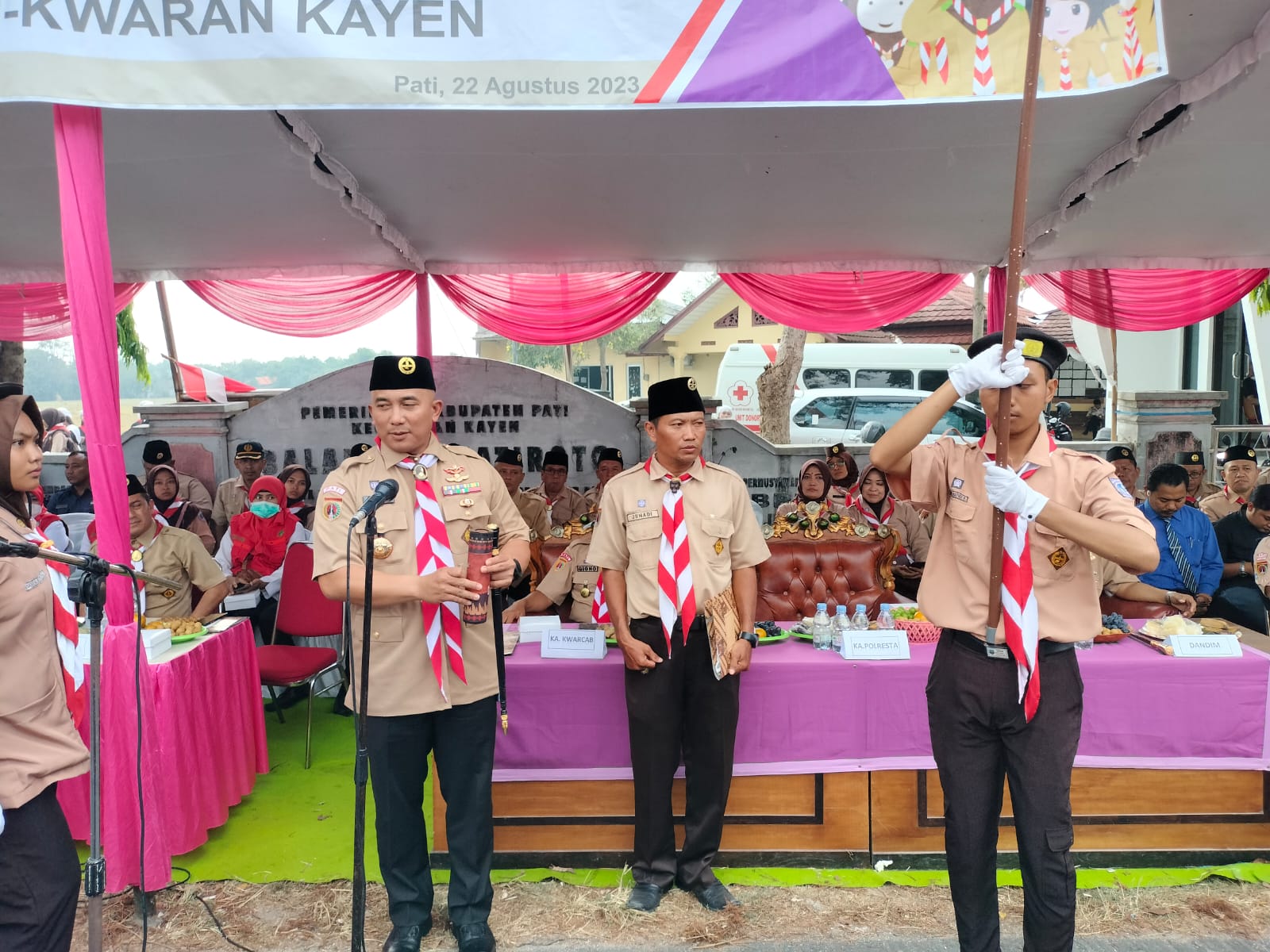 Kapolresta Pati : Upacara Pemberangkatan Estafet Tunas Kelapa
