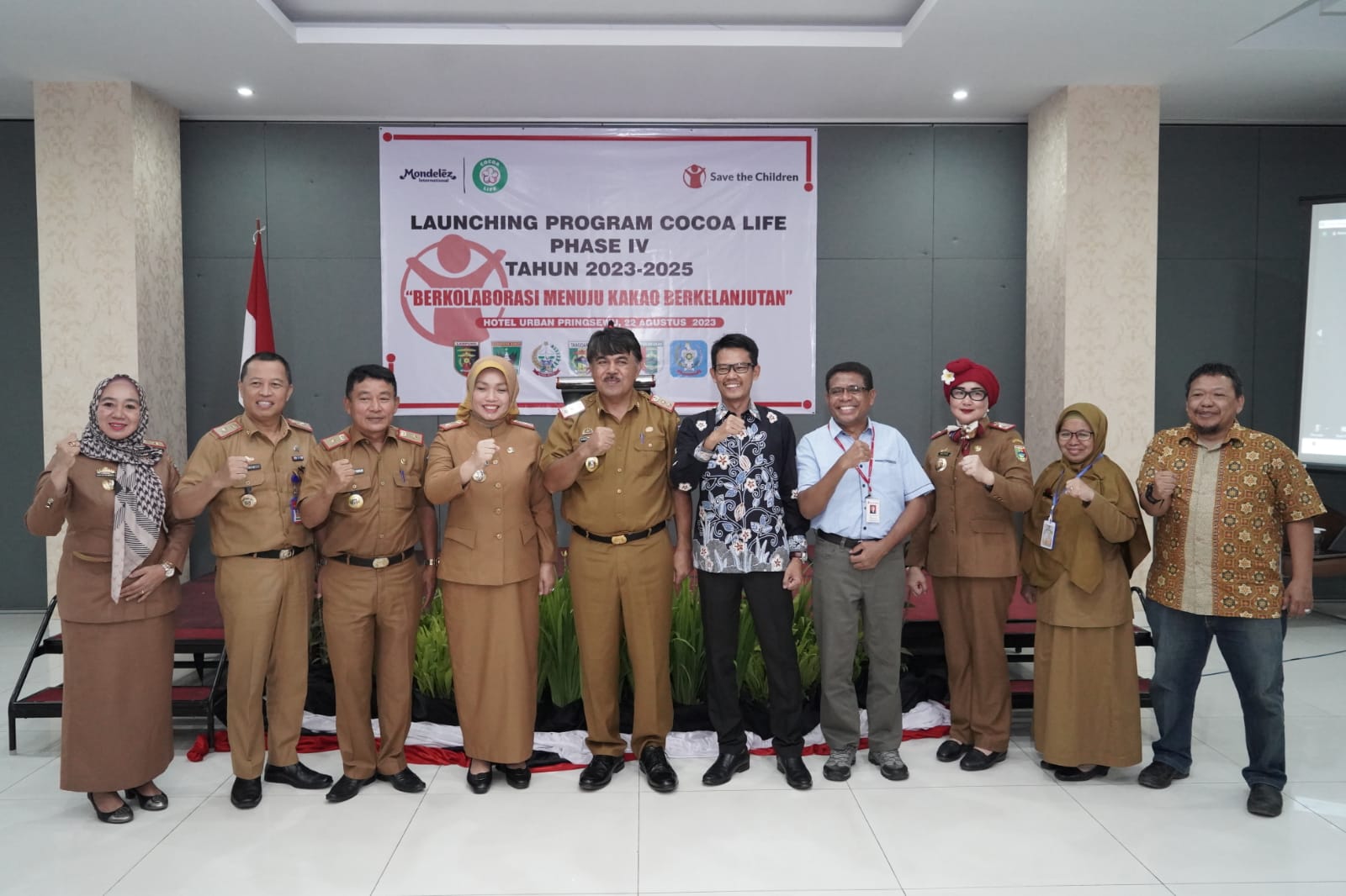Sekda Pringsewu Launching Program Cocoa Life Fase IV 