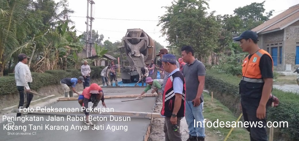 Pembangunan Jalan Dusun Karang Tani Desa Karang Anyar Rampung Dikerjakan