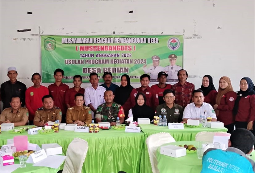 Dukung Pembangunan Desa, Babinsa Perian Turut Serta Dalam Musrenbangdes