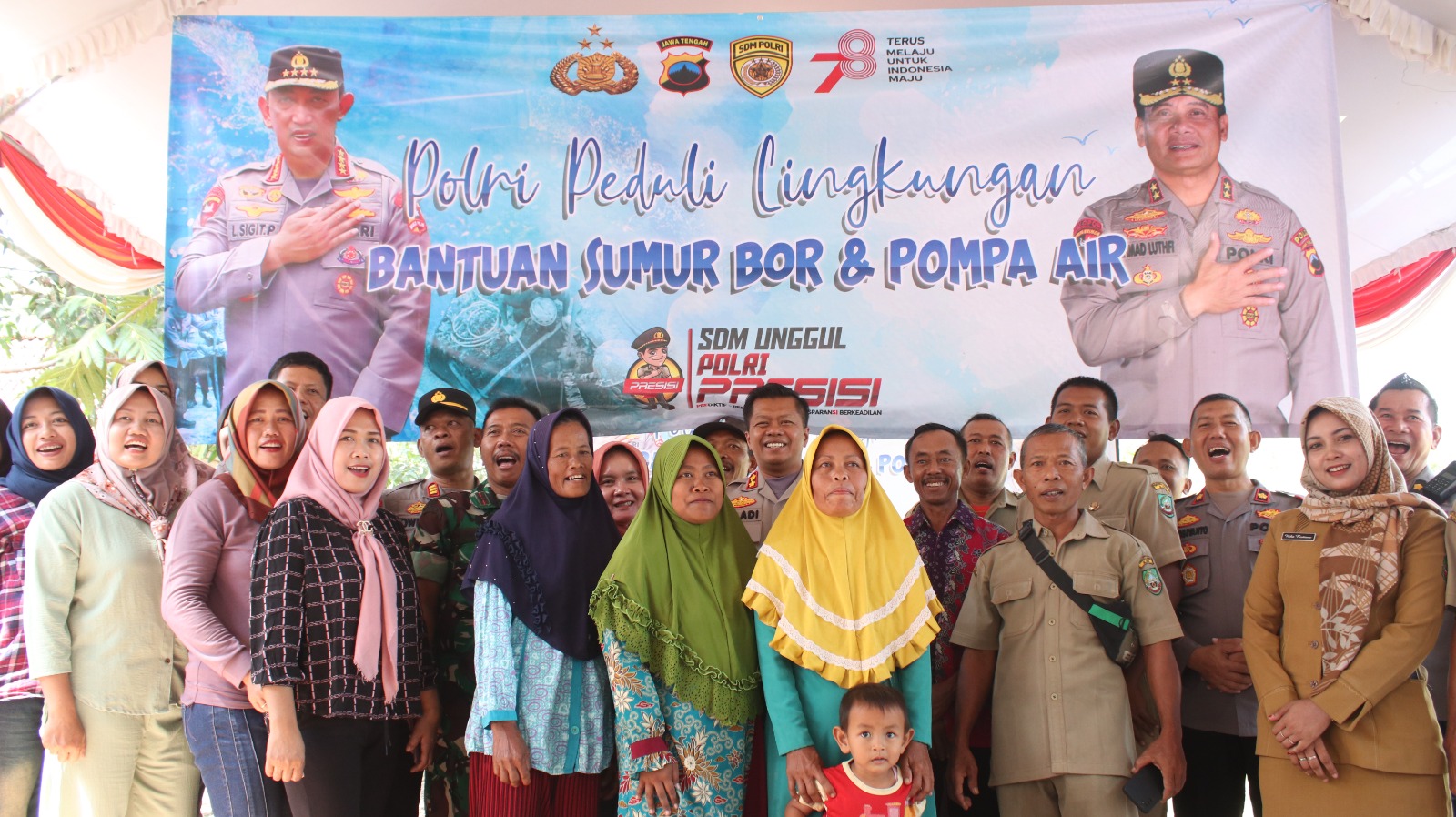 Polres Blora Serahkan Bantuan Sarana Air Bersih Di Desa Gempolrejo Tunjungan