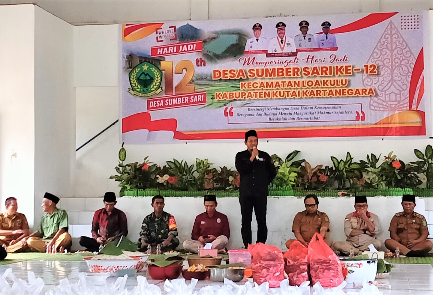 Jalin Silaturahmi, Sertu Edyson Hadiri Syukuran Hari Jadi Desa Sumber Sari