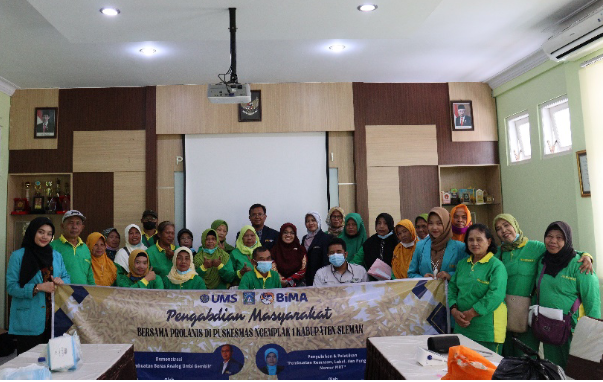 Perkuat Kemandirian Pangan Dan Kesehatan, Tim PKM Prodi Ilmu Gizi UMS Gelar Demo Pembuatan Beras Analog Umbi Gembili Di Puskesmas Ngemplak 1 Sleman