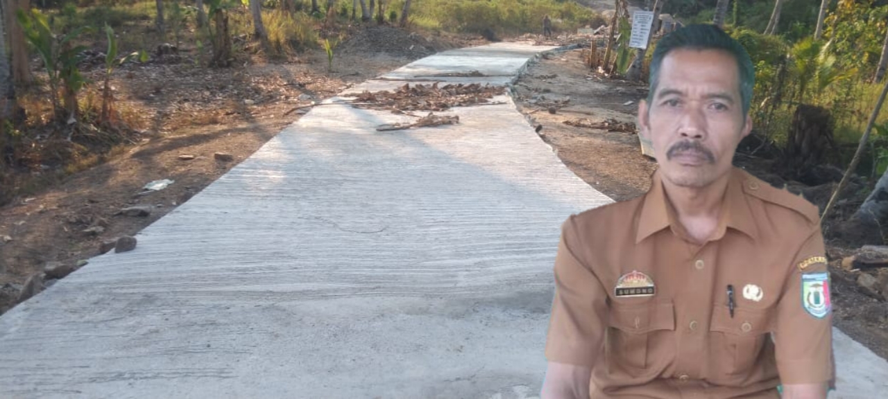 Pekon Way Kunyir Realisasikan Pembangunan Rabat Beton Sepanjang 200 Meter