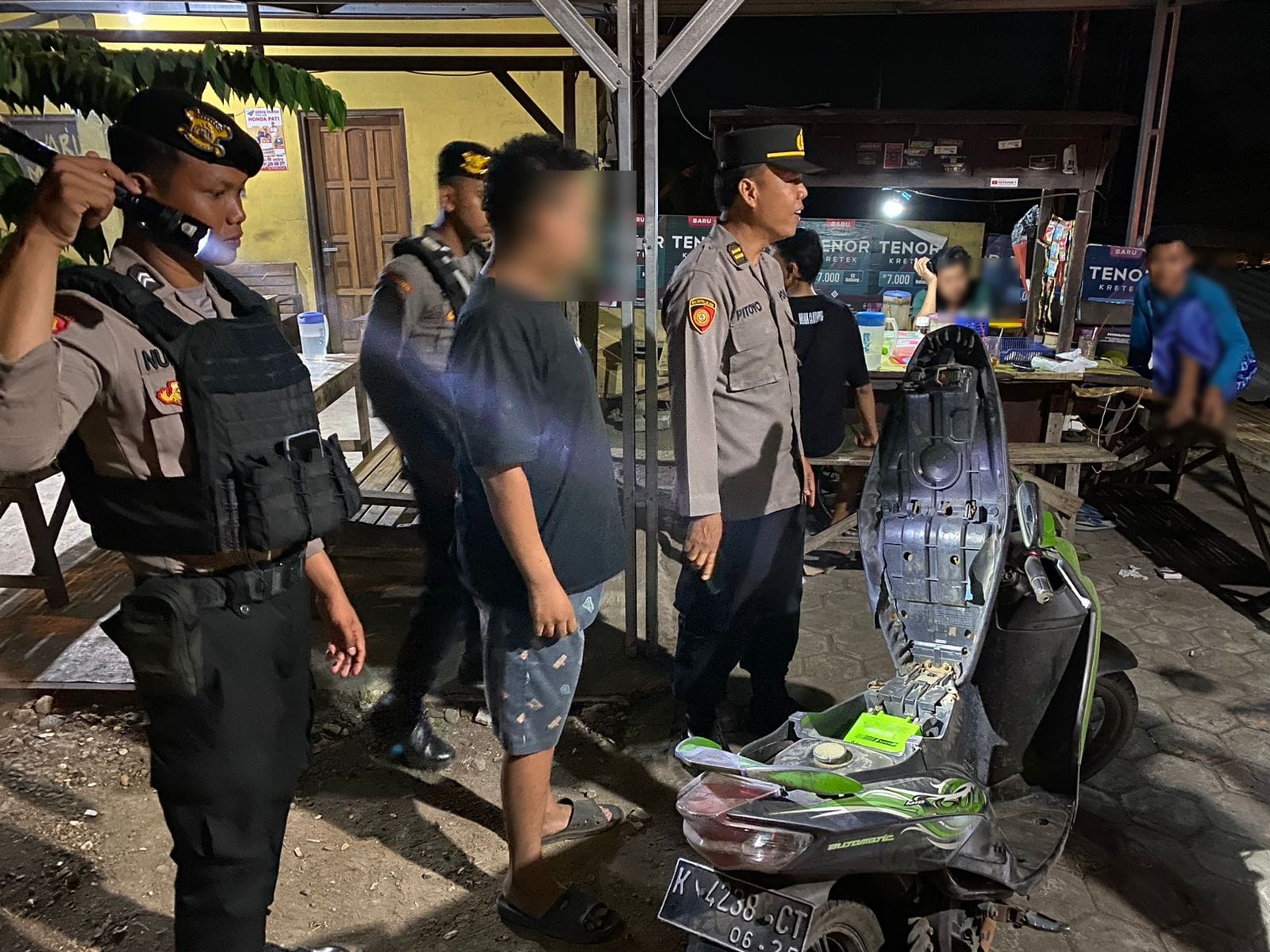 Upaya Pencegahan Kejahatan, Kasat Samapta Polresta Pati Turun Patroli Malam