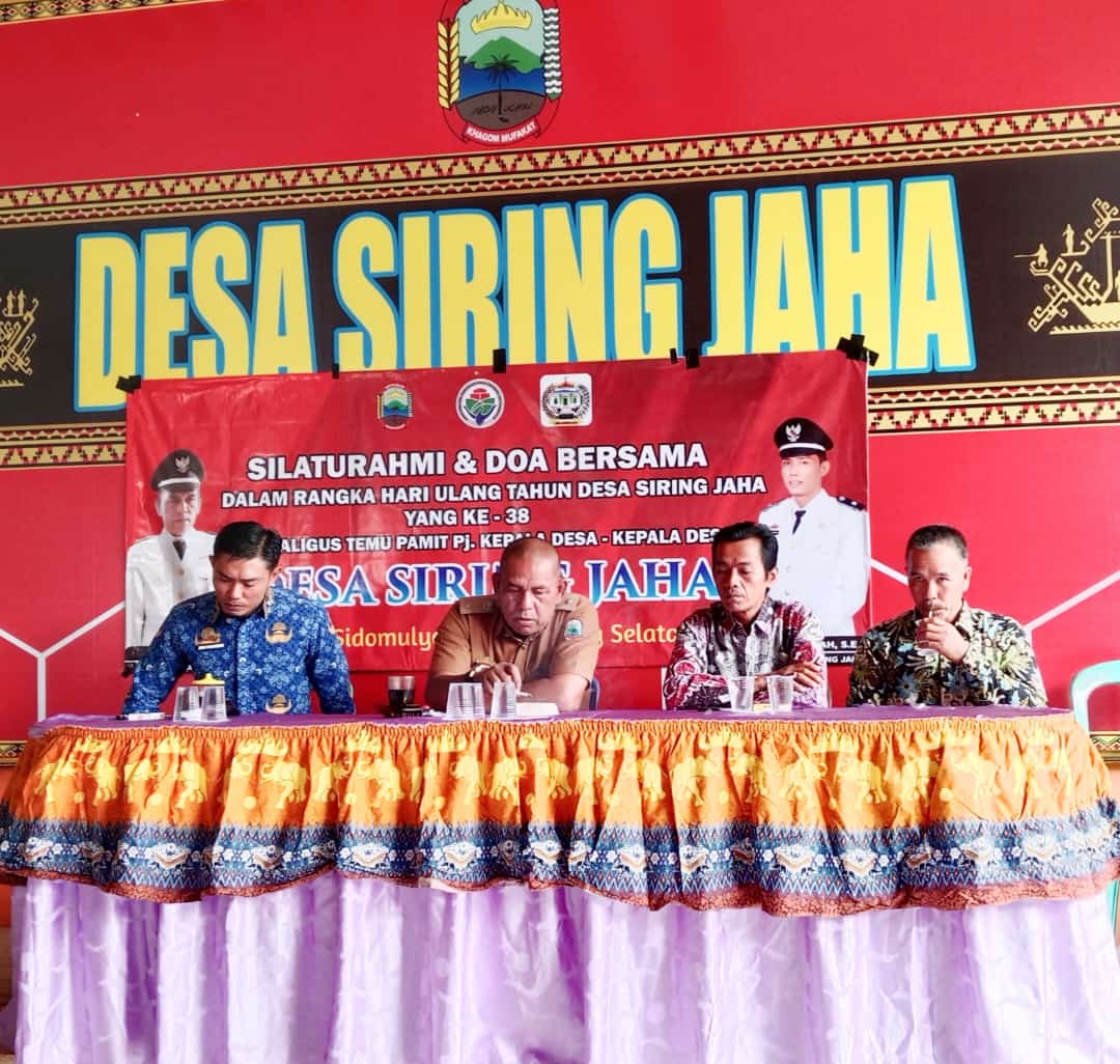 Pemdes Siring Jaha Gelar Temu Pamit Sekaligus HUT Ke-38 Desa