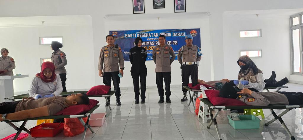 Bakti Kesehatan, Polresta Pati Rayakan HUT ke 72 Humas Polri