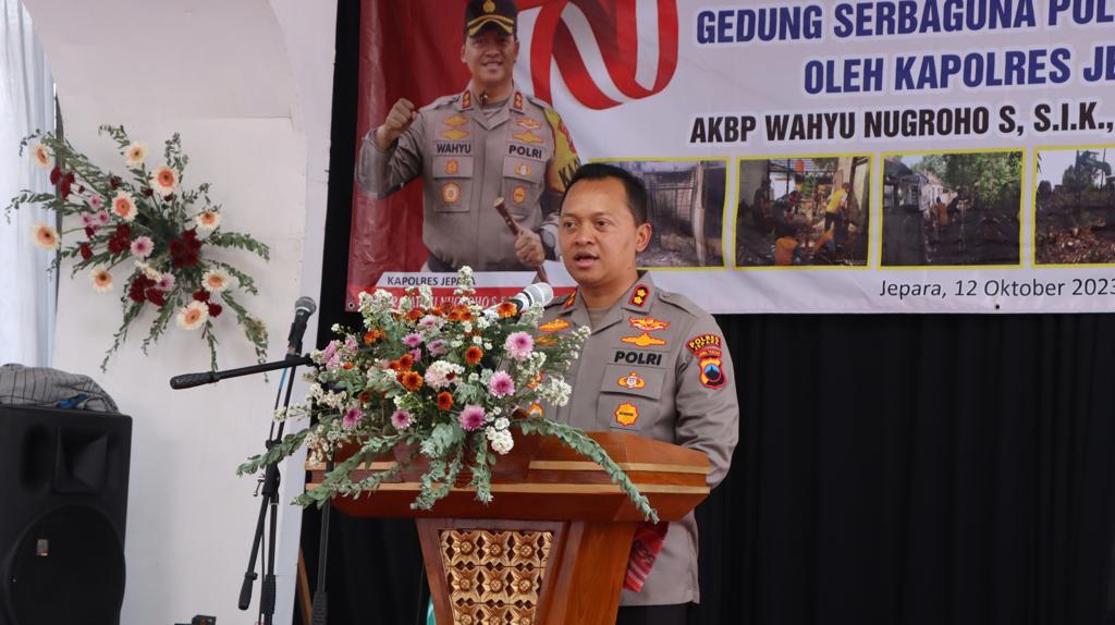 Akhirnya Terwujud, Kapolres Jepara Meresmikan Gedung Serbaguna