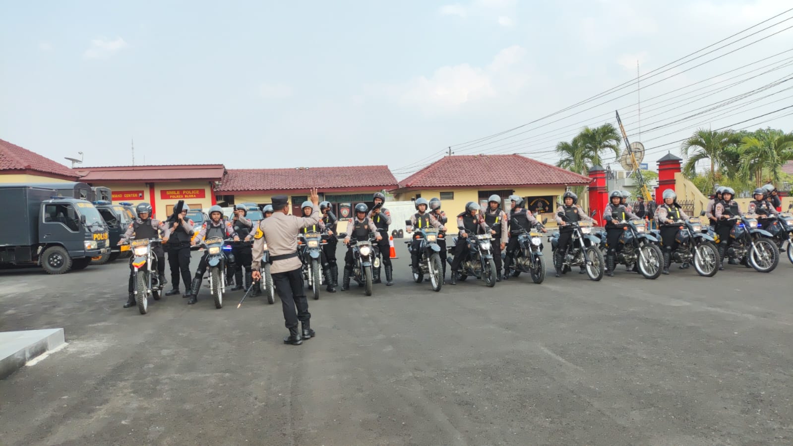 Kapolres Blora Pimpin Apel Power On Hand Dalam Rangka Hadapi Pemilu Tahun 2024