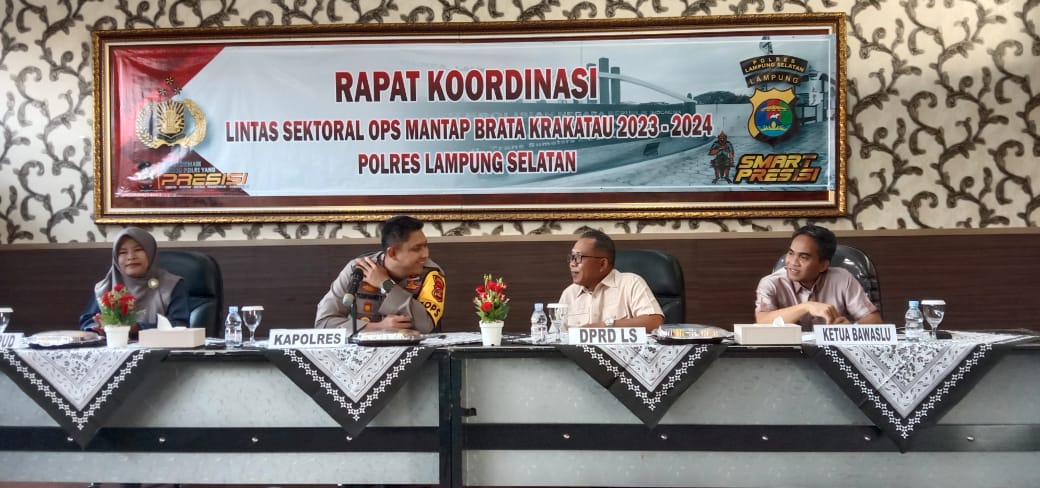 Ketua Komisi I Hadiri Rakor Antisipasi Kerawanan Pemilu 2024 Bersama Polres Lampung Selatan