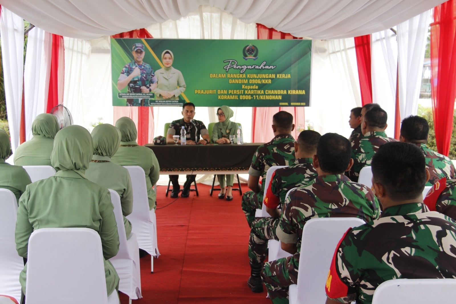 Dandim 0906/Kkr Beserta Ketua Persit KCK Sambangi Koramil Zona Hulu