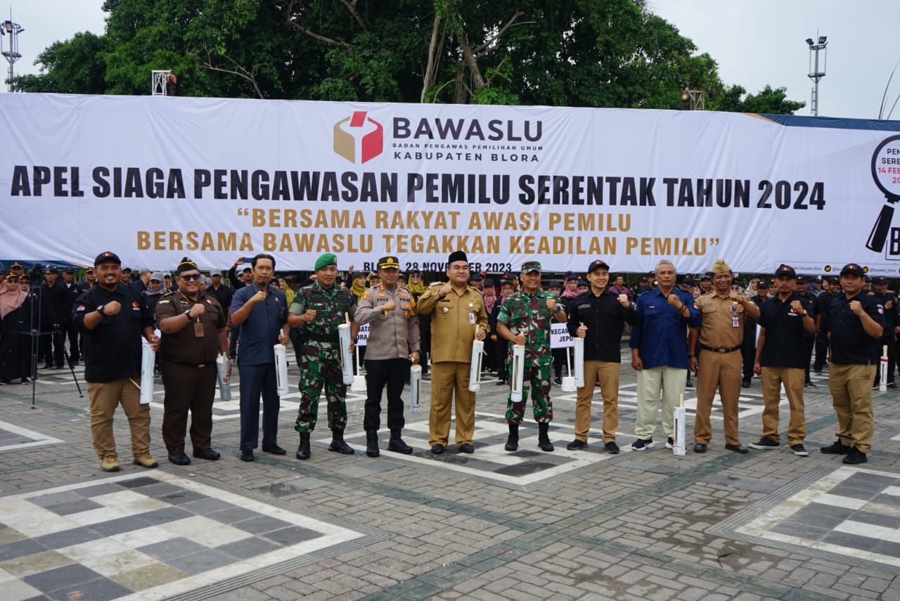 Pesan Bawaslu Blora Saat Gelar Apel Siaga Pengawasan Tahapan Kampanye Pemilu 2024