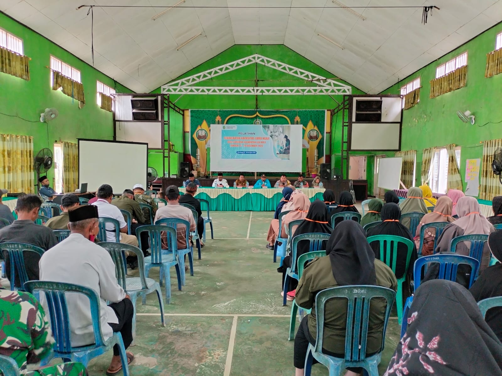 Babinsa Jembayan Hadiri Pelatihan Peningkatan Kapasitas Guru Di willayah Binaanya