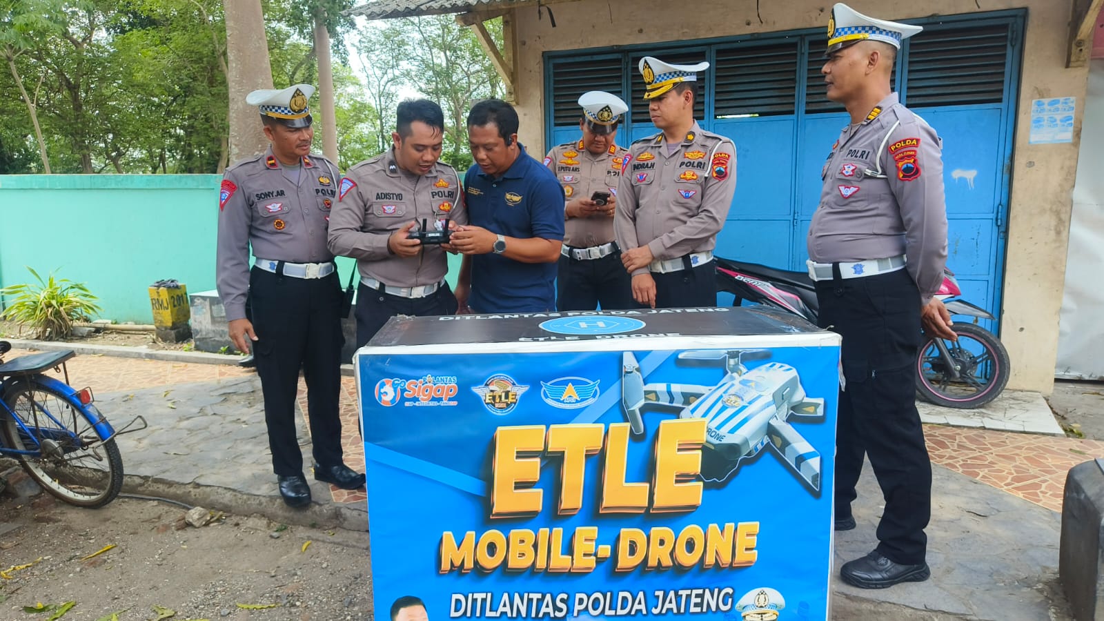 Ditlantas Polda Jateng Gelar Sosialisasi ETLE Drone Lagi Di Kabupaten Blora