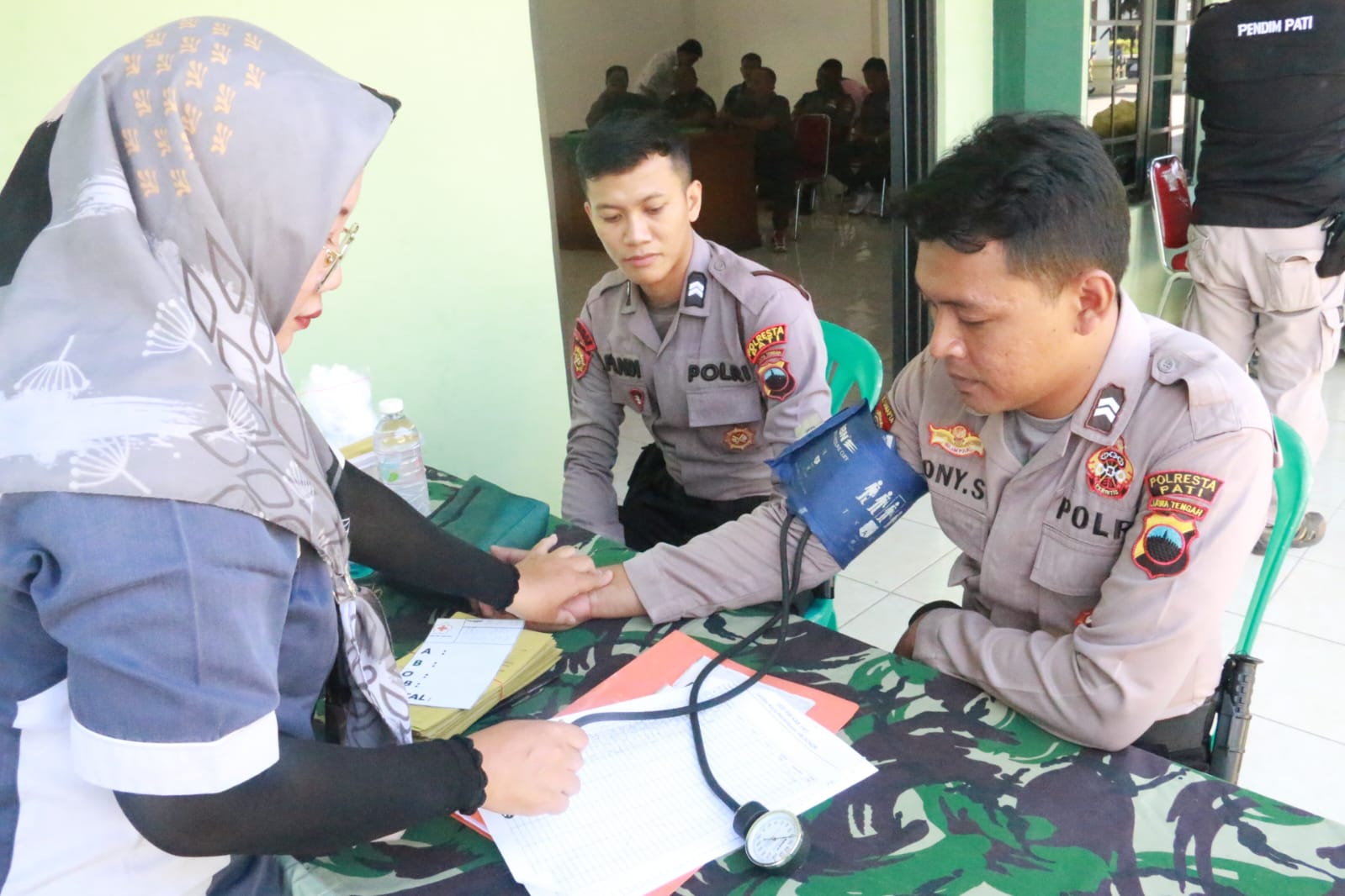 Puluhan Personil Polresta Pati Ikuti Donor Darah