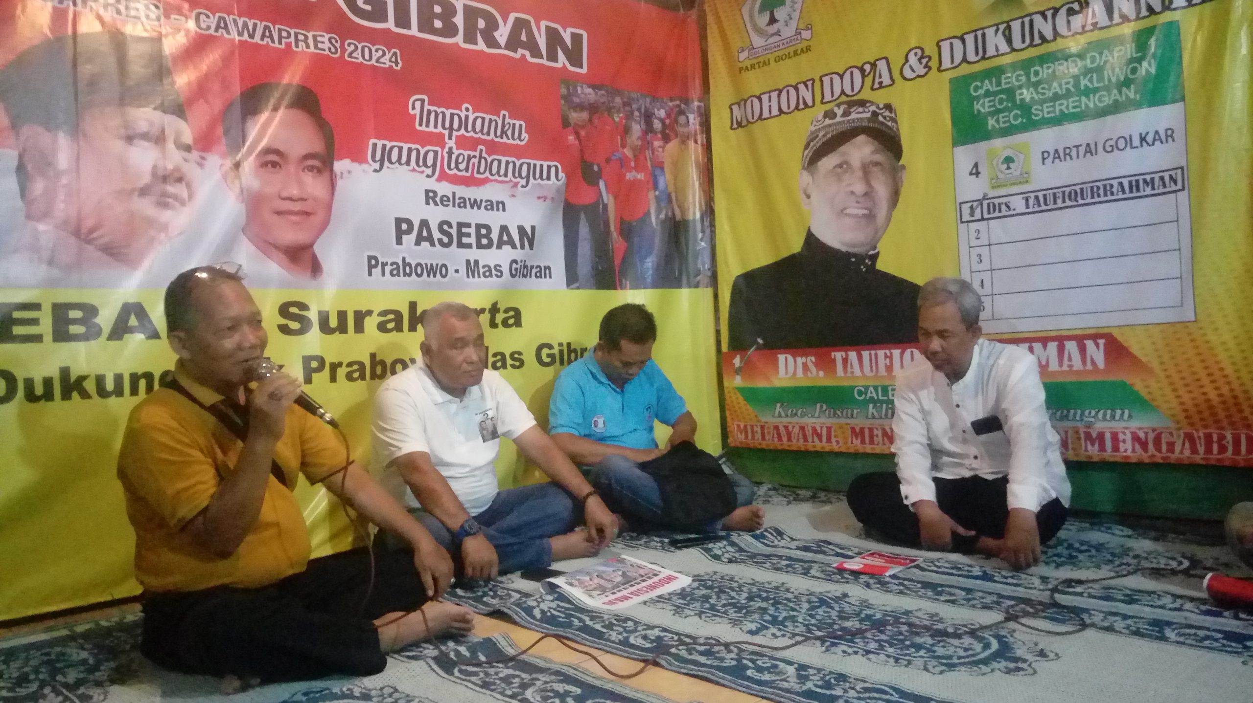 Kader dan Simpatisan PDIP Wilayah Pasar Kliwon Membelot, Deklarasikan PASEBAN -Prabowo Mase Gibran