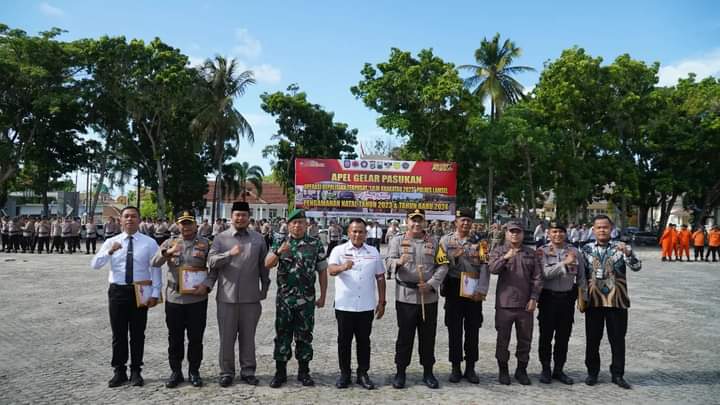 Bupati Nanang Ermanto Hadiri Apel Gelar Pasukan OPS Lilin Krakatau 2023