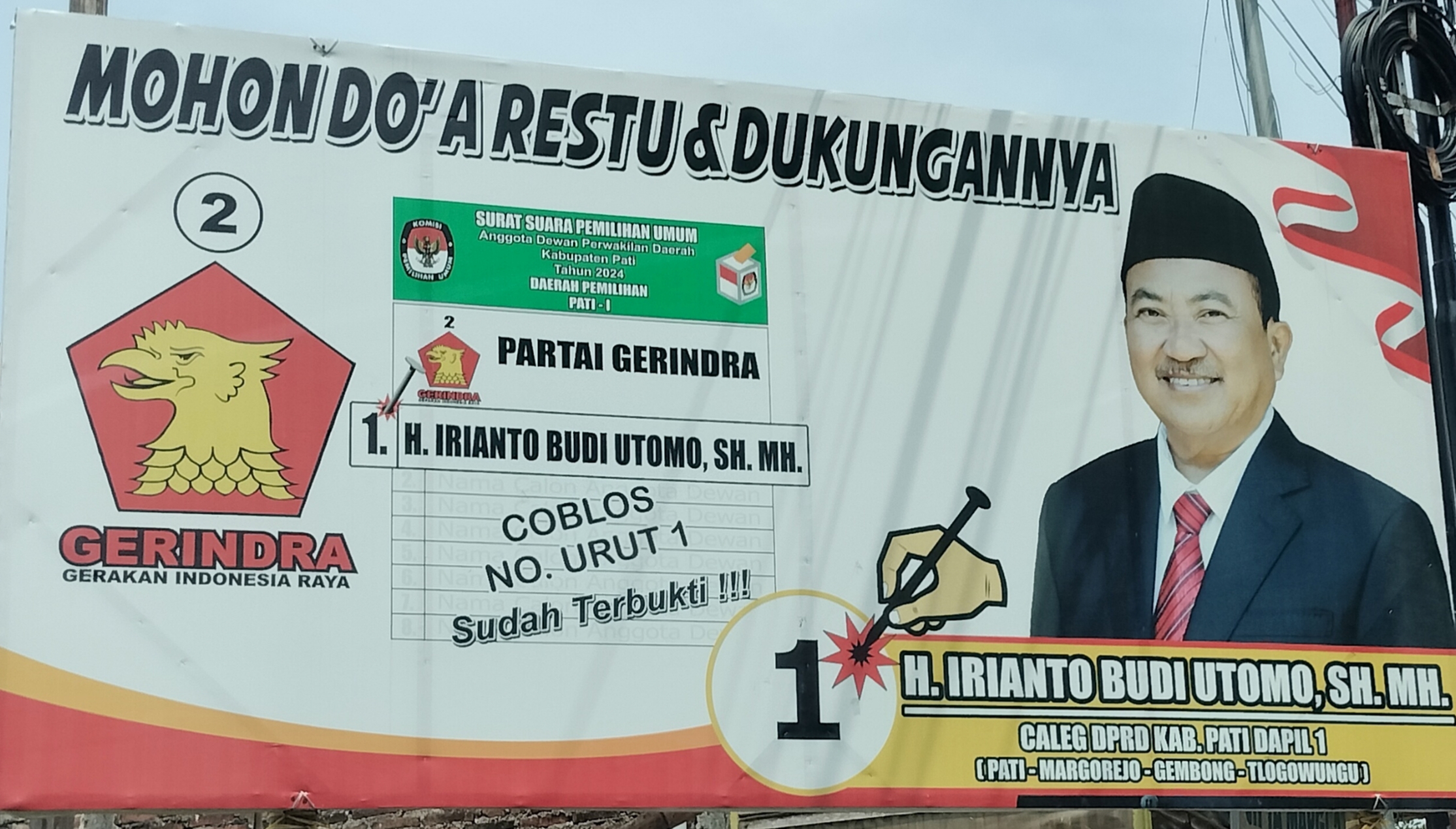 Rakyat Sejahtera dan Makmur, H. Irianto Budi Utomo Caleg Gerindra Pati Dapil 1