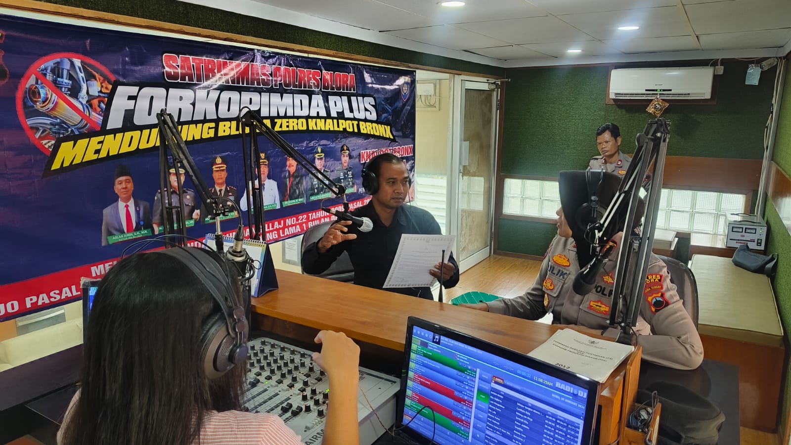 Polres Blora Sosialisasi Larangan Knalpot Brong Melalui Radio