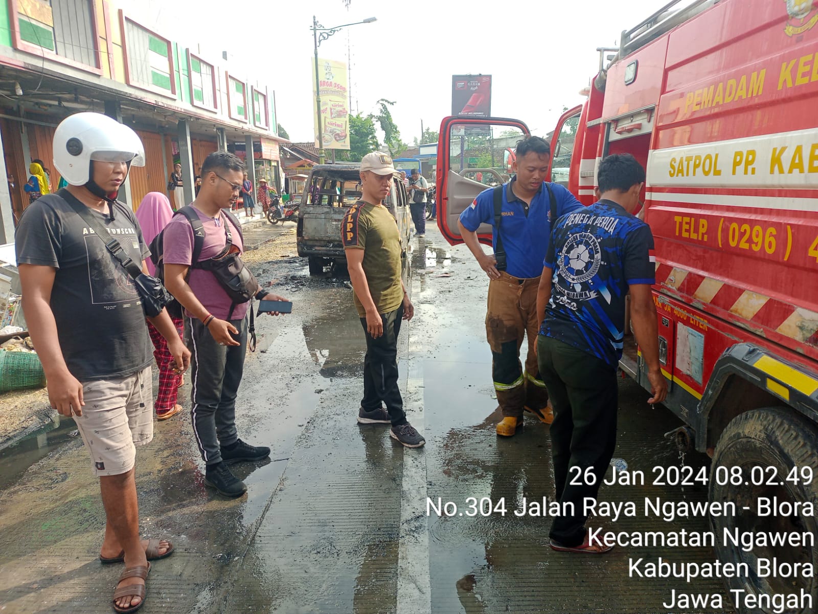 Lagi – lagi kebakaran Terjadi Didepan Pasar Ngawen