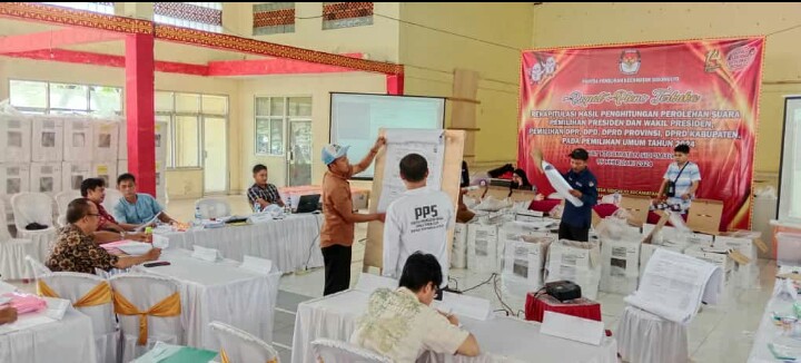 PPK Sidomulyo Optimis Pleno Rekapitulasi Penghitungan Suara Pemilu 2024 Selesaikan Pekan Ini