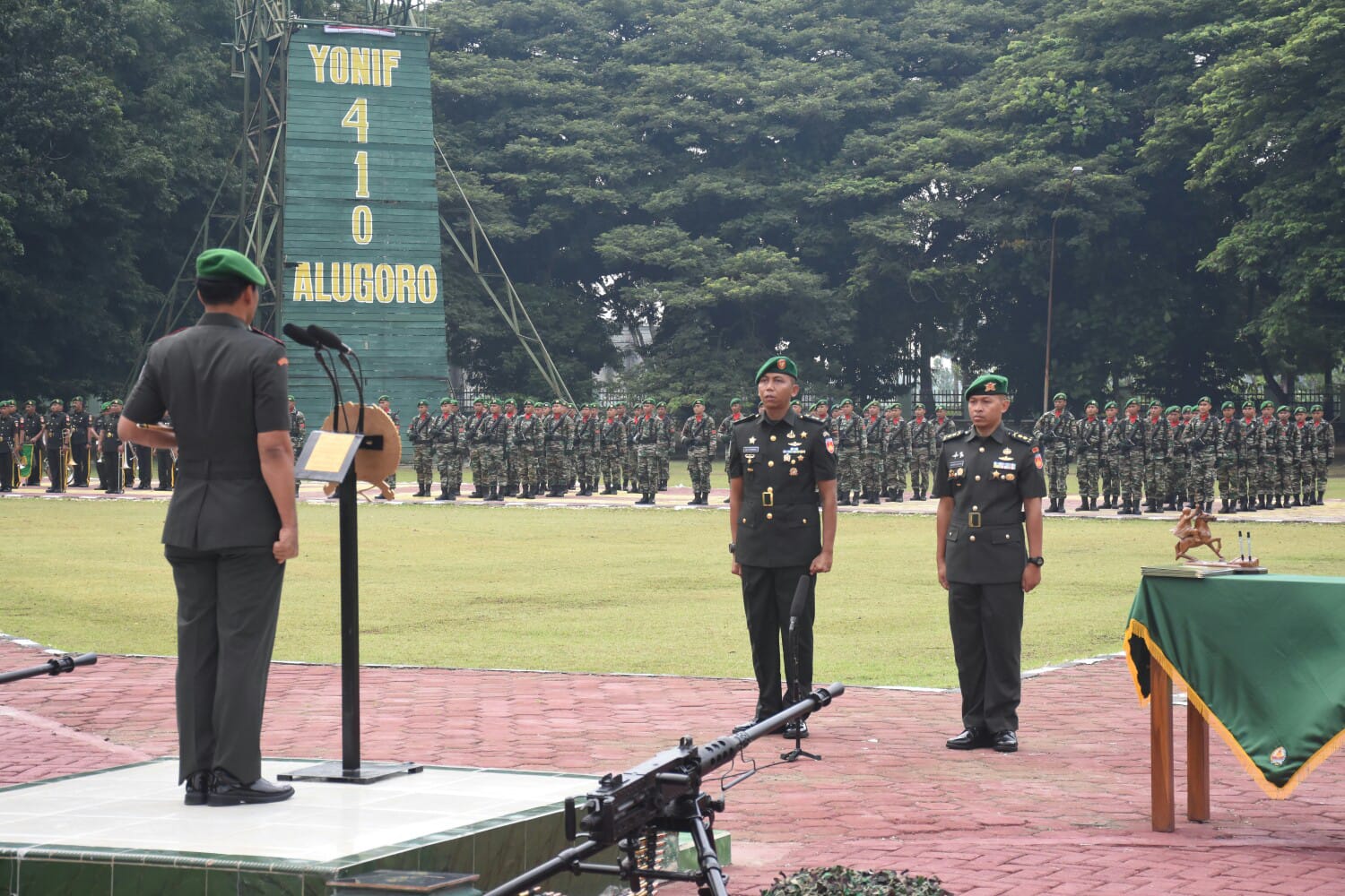 Sertijab Danyonif 410/Alugoro Berganti Letkol Inf Agung Cahyono