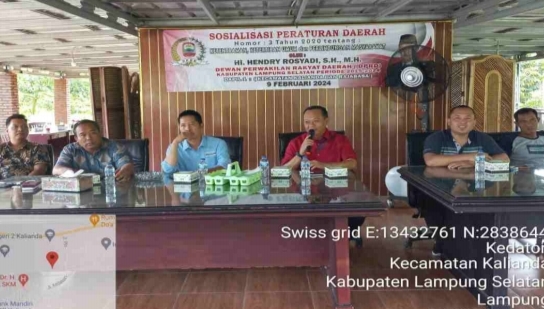 Ketua DPRD Lamsel Sosialisasikan Perda No 3 Tahun 2020