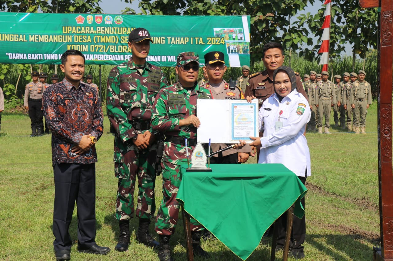 Lewat TMMD Kodim Blora, Jalan Pengubung Antar Desa di Wilayah Ngawen Selesai Dibangun 