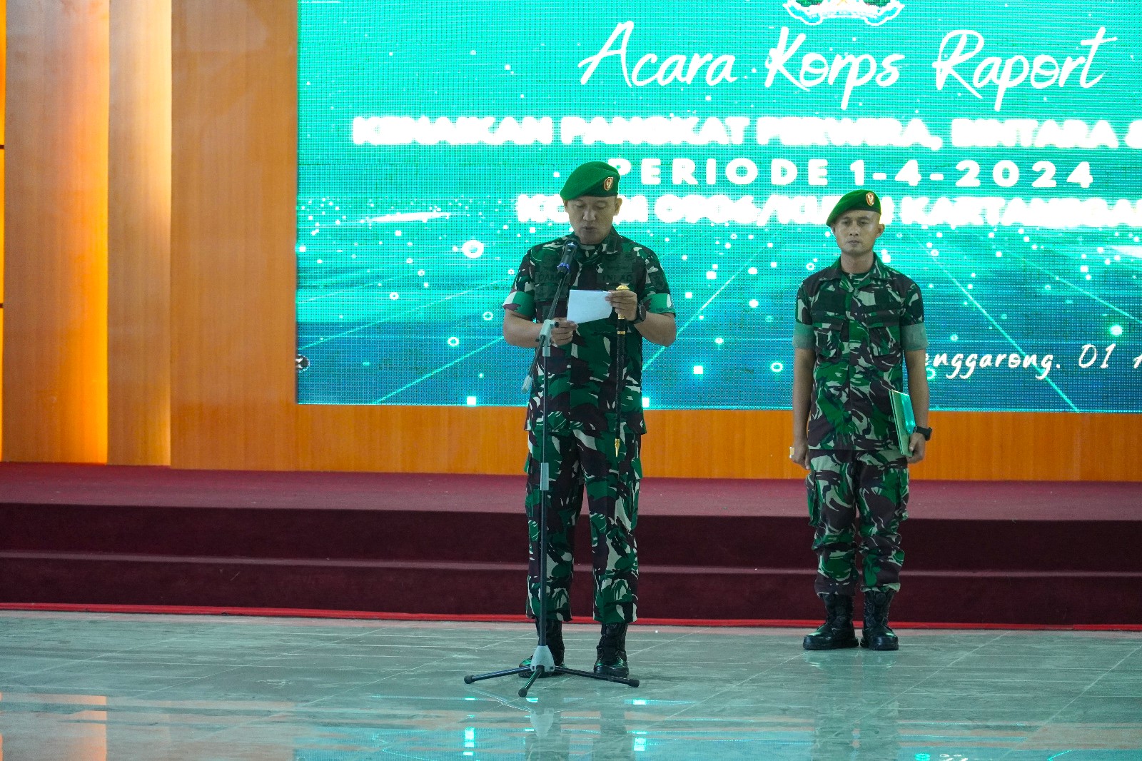 Letkol Czi Damai Pimpin Korps Raport Kenaikan Pangkat Prajurit Kodim 0906/Kkr