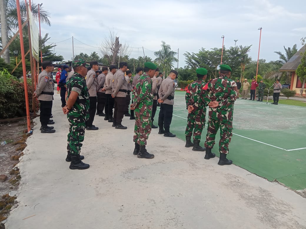 Serentak, Koramil Jajaran Kodim 0906/Kkr Ikuti Apel Kesiapan Pengamanan Malam Takbir
