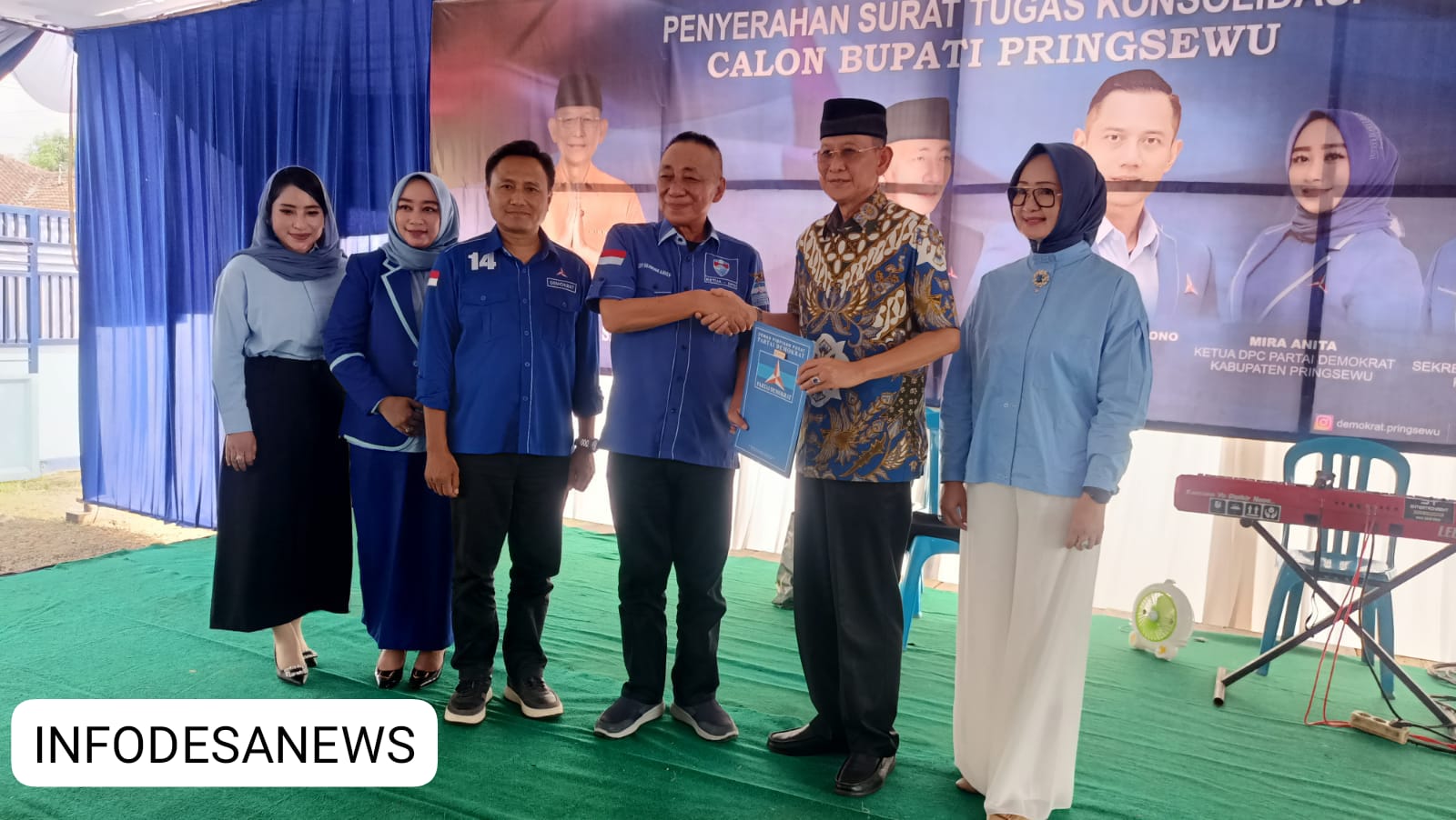 Calon Bupati Pringsewu Adi Erlansyah Terima surat Tugas konsulidasi dari Partai Demokrat