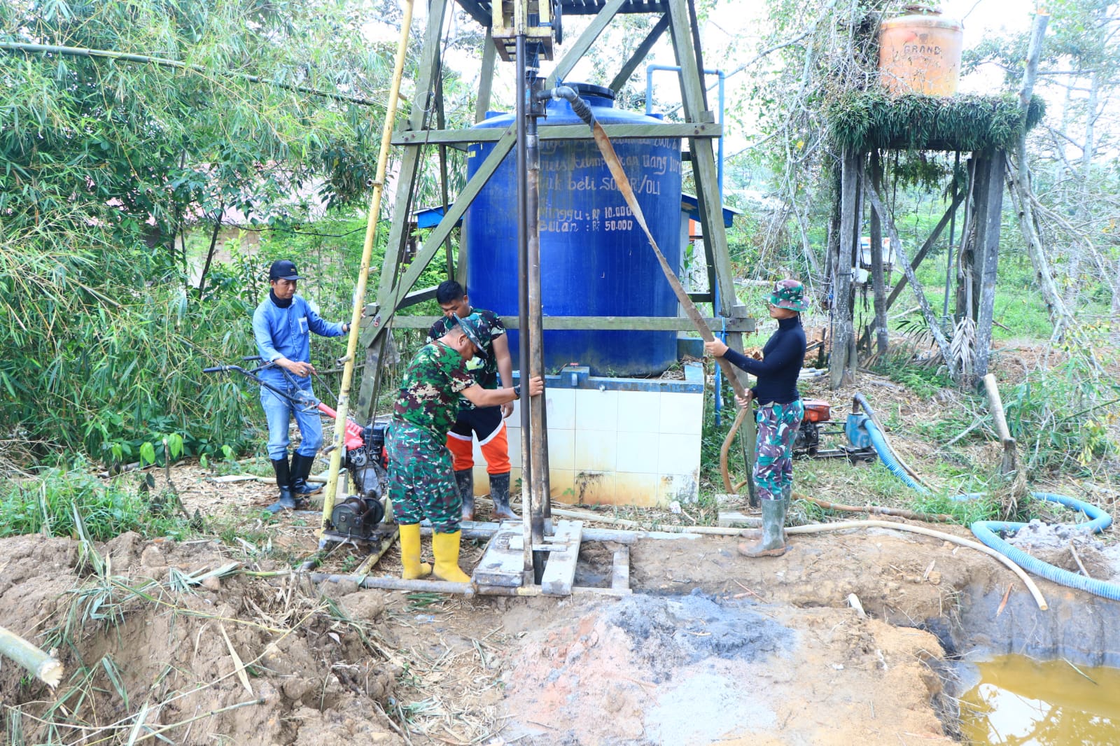 Program Sasaran Tambahan, Satgas TMMD Ke-120 Kodim 0908/Bontang Bangun Sumur Bor