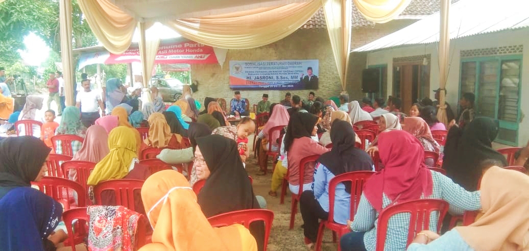 Anggota DPRD Lamsel Jasroni Sosialisasikan Perda No:3 Tahun 2020