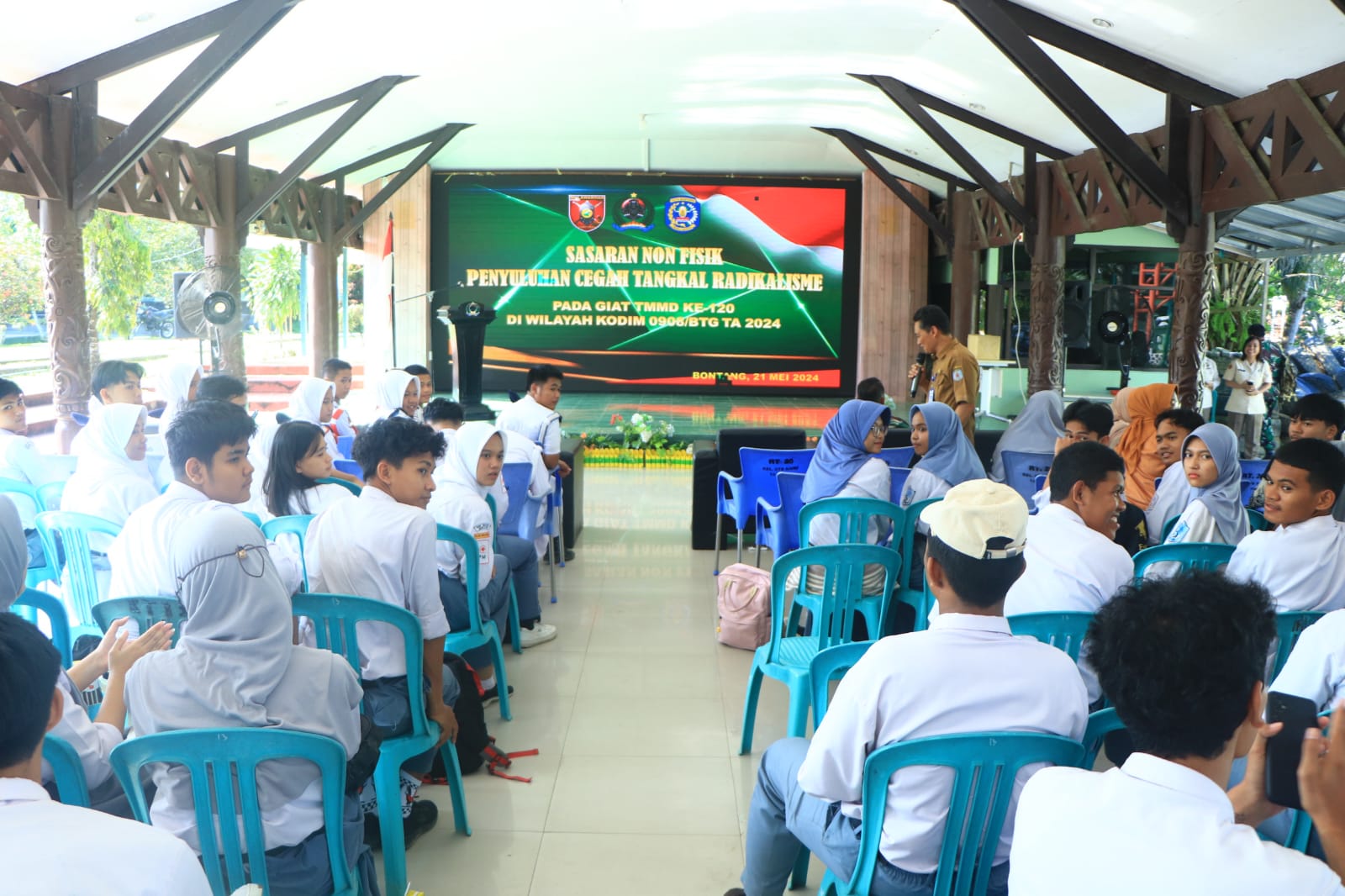 Penyuluhan Cegah Tangkal Radikalisme Di Kalangan Pelajar, Sebagai Sasaran Non Fisik TMMD Ke- 120 Kodim 0908/Bontang